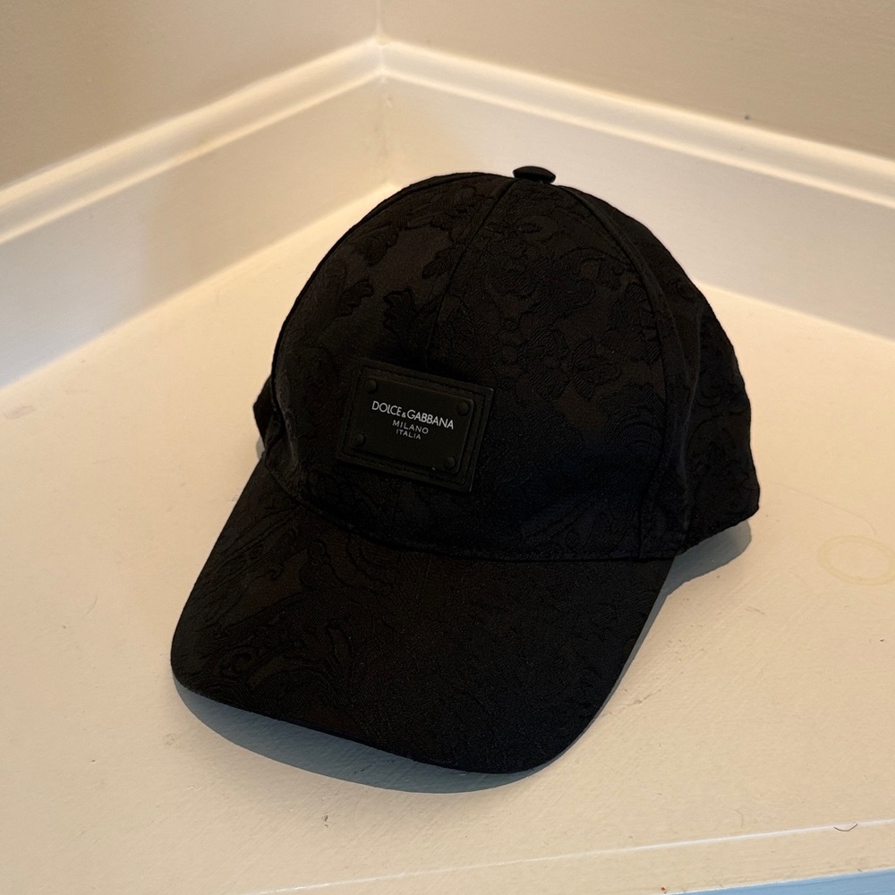 Dolce & Gabbana Black Patterned Hat